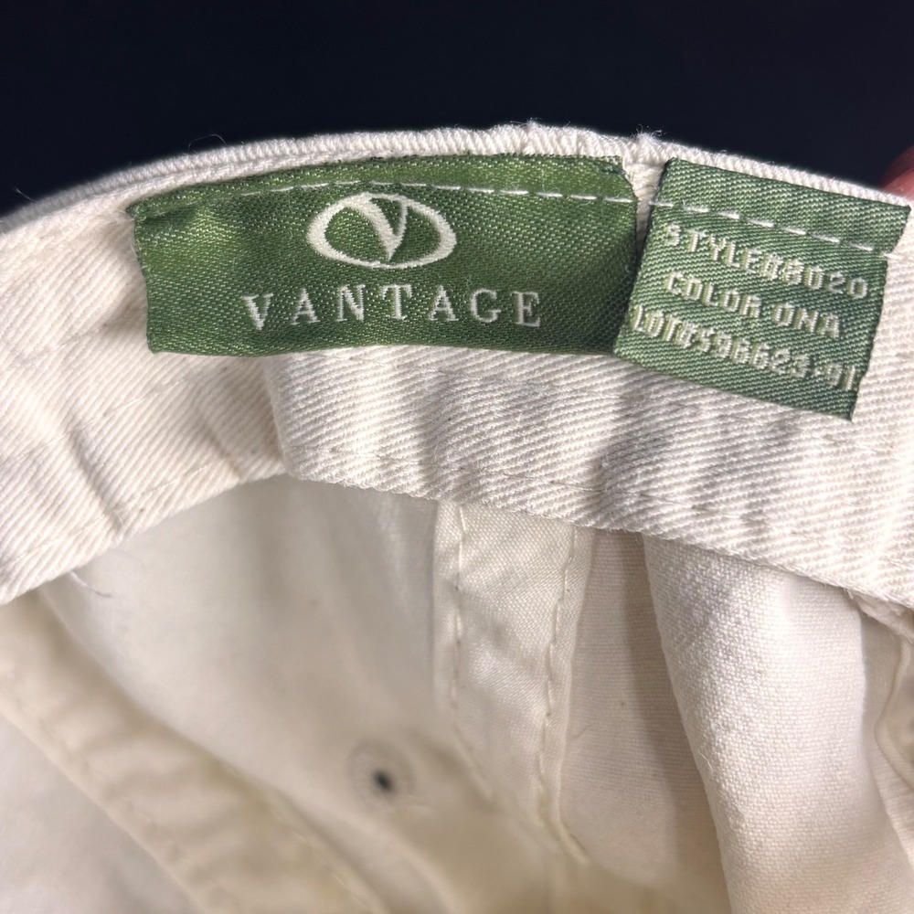 Vantage Apple Logo Hat Off White Embroidered Tech Corporate Gorpcore Unisex OSFA - Picture 3 of 7